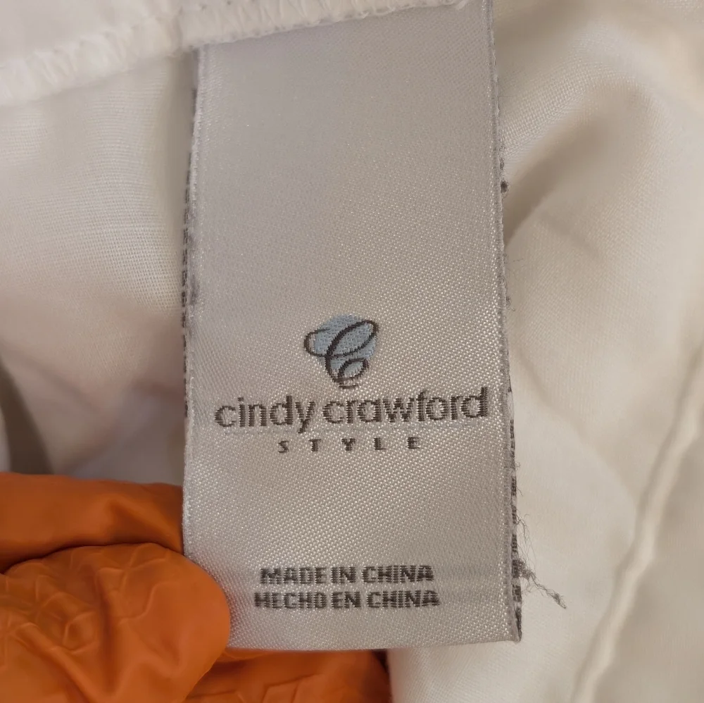 Cindy Crawford Style White Satin Boho Curtain Pleated Rod Pocket Size  84